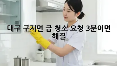 대구 구지면 급 청소 요청? 3분이면 해결! ✨